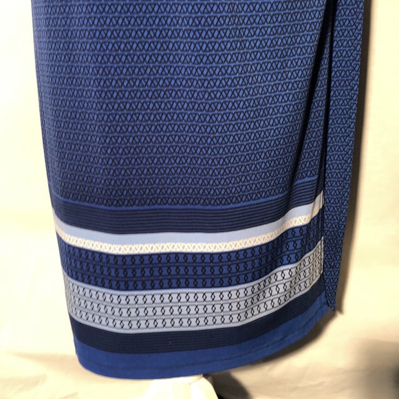The Limited Collection Women's Geometric Wrap Dress Size 1X Black Blue W… - Picture 5 of 10